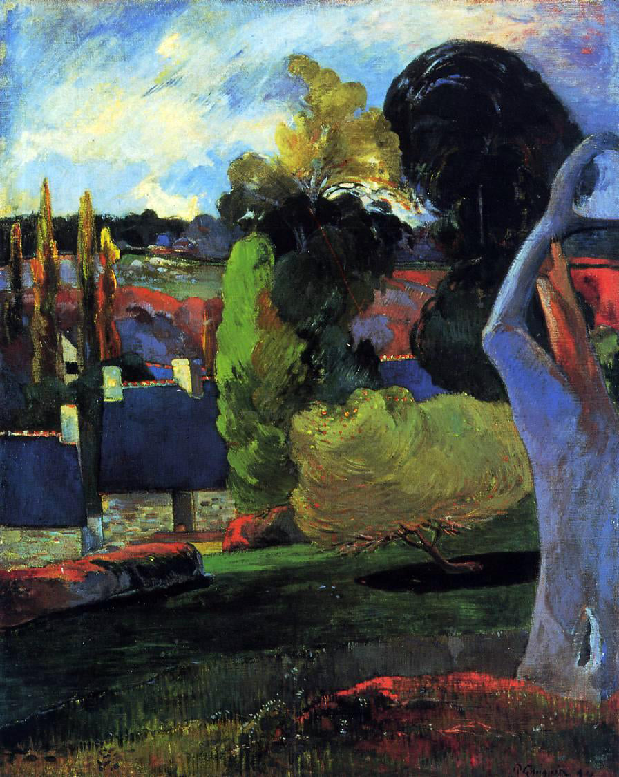 Paul Gauguin Farm in Brittany - Canvas Print