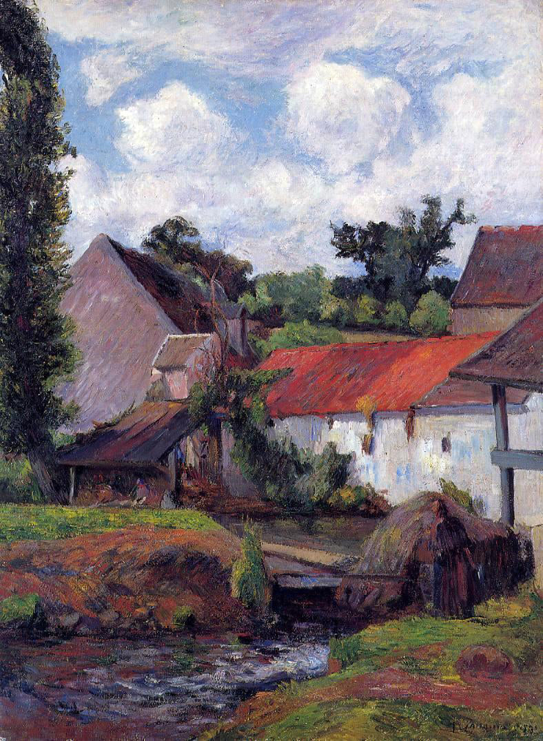 Paul Gauguin Farm in Osny - Canvas Print