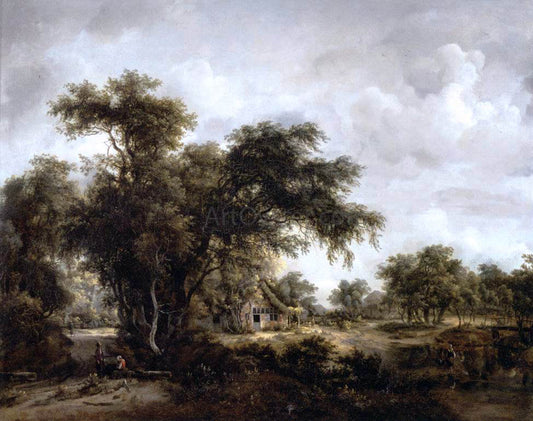 Meyndert Hobbema Farm in the Woods - Canvas Print