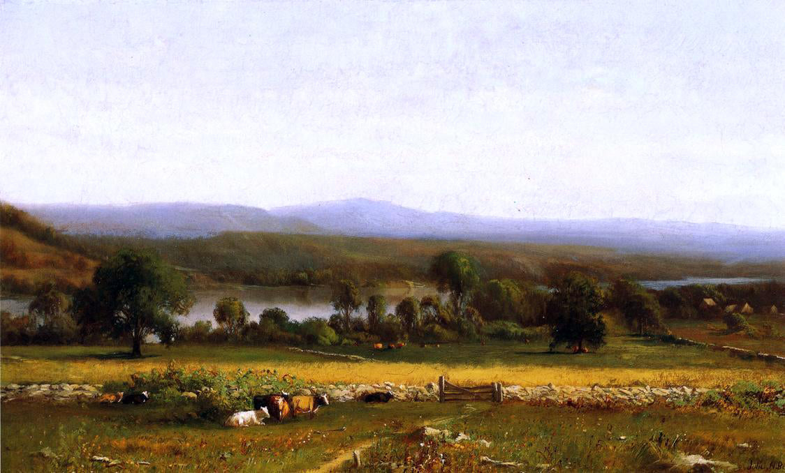 Julie Beers Farm on the Hudson - Canvas Print