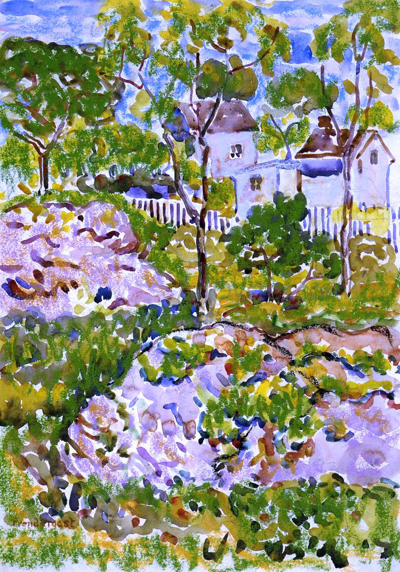 Maurice Prendergast A Farmhouse in New England - Canvas Print