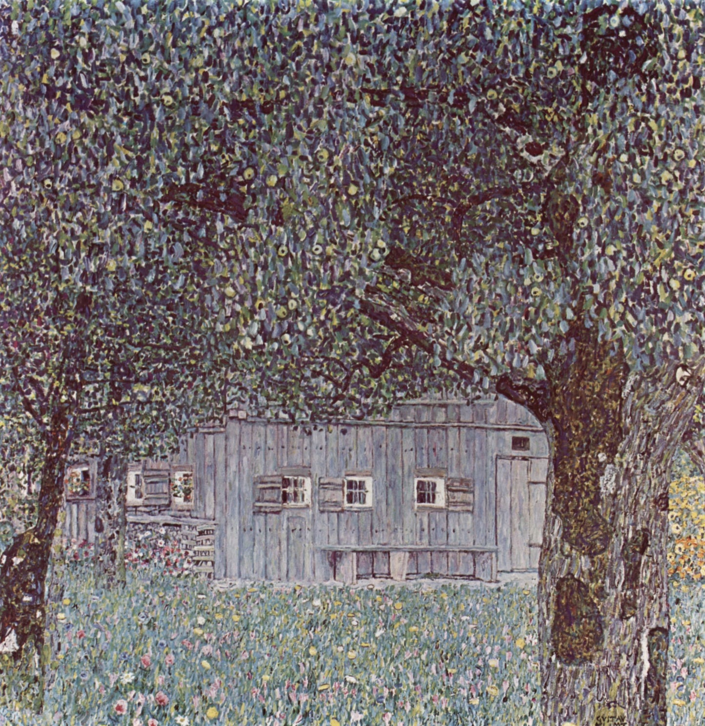 Gustav Klimt Farmhouse in Upper Austria - Canvas Print