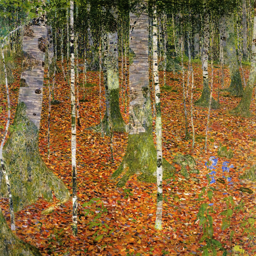 Gustav Klimt Farmhouse with Birch Trees - Canvas Print
