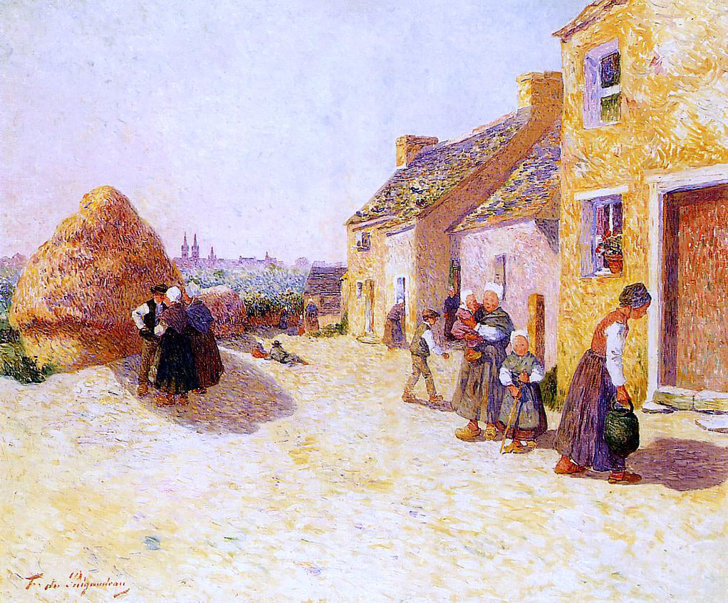 Ferdinand Du Puigaudeau Farmyard - Canvas Print