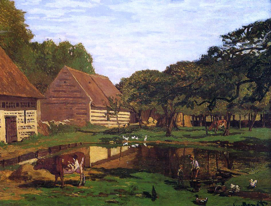 Claude Oscar Monet Farmyard in Normandy - Canvas Print