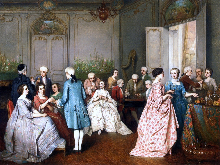 Benjamin Eugene Fichel Fashionable Soiree - Canvas Print
