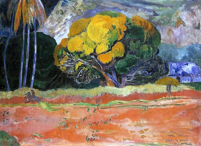 Paul Gauguin Fatata te Moua (also known as At the Big Mountain) - Canvas Print