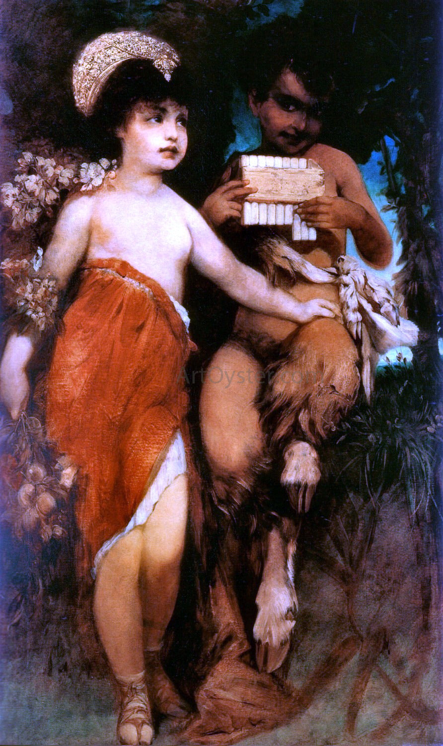 Hans Makart Faun und Nymph - Canvas Print