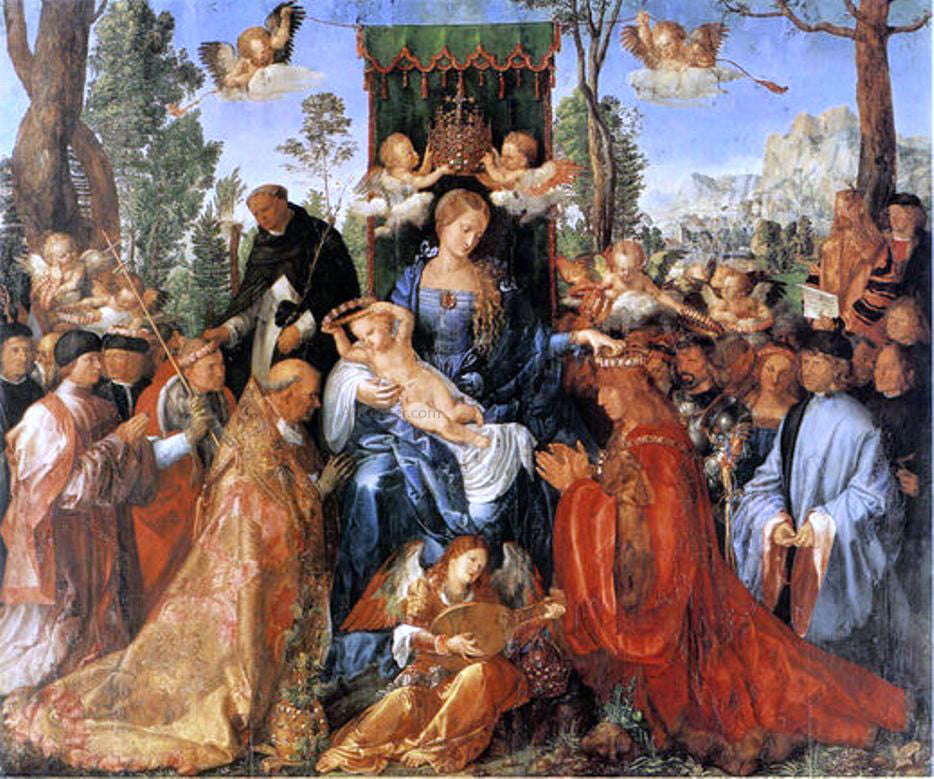 Albrecht Durer Feast of the Rose Garlands - Canvas Print