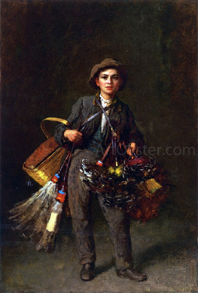 Eastman Johnson Feather Duster Boy - Canvas Print