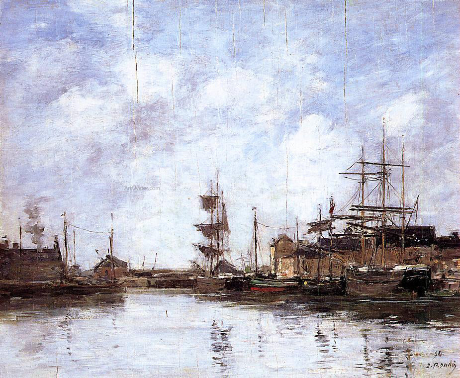 Eugene-Louis Boudin Fecamp, the Inner Harbor - Canvas Print