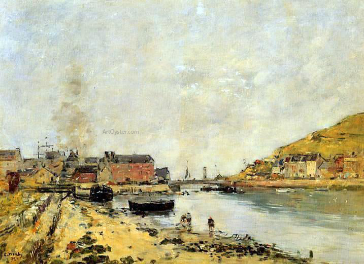 Eugene-Louis Boudin Fecamp, the New Basin - Canvas Print