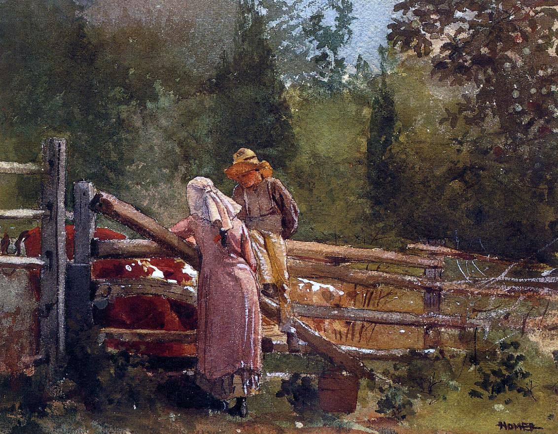 Winslow Homer Feeding Time - Canvas Print