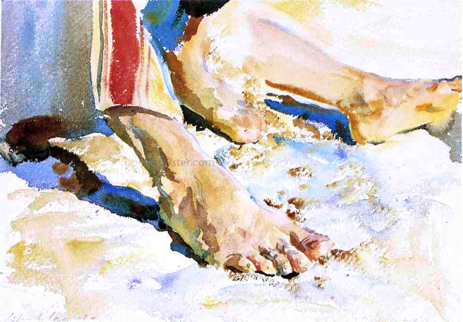 John Singer Sargent Feet of an Arab, Tiberias - Canvas Print