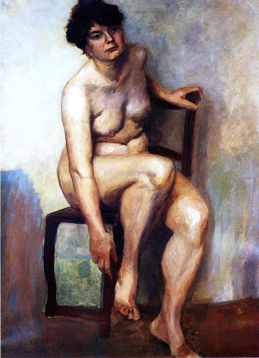 Lovis Corinth A Female Nude - Canvas Print