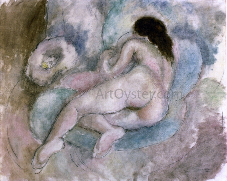 Jules Pascin Female Nude Reclining - Canvas Print
