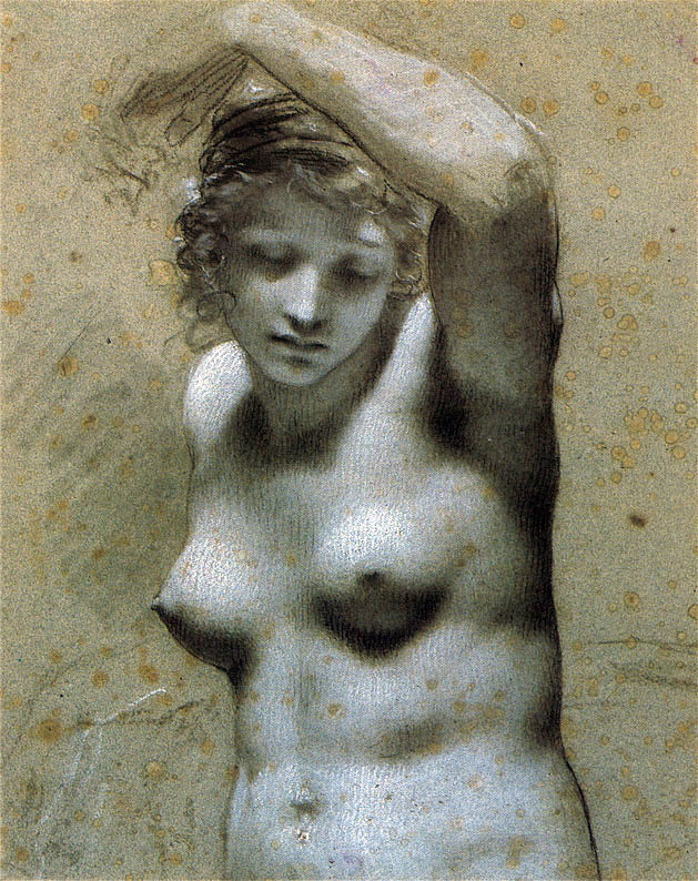 Pierre Paul Prudhon Femme nue, en buste - Canvas Print