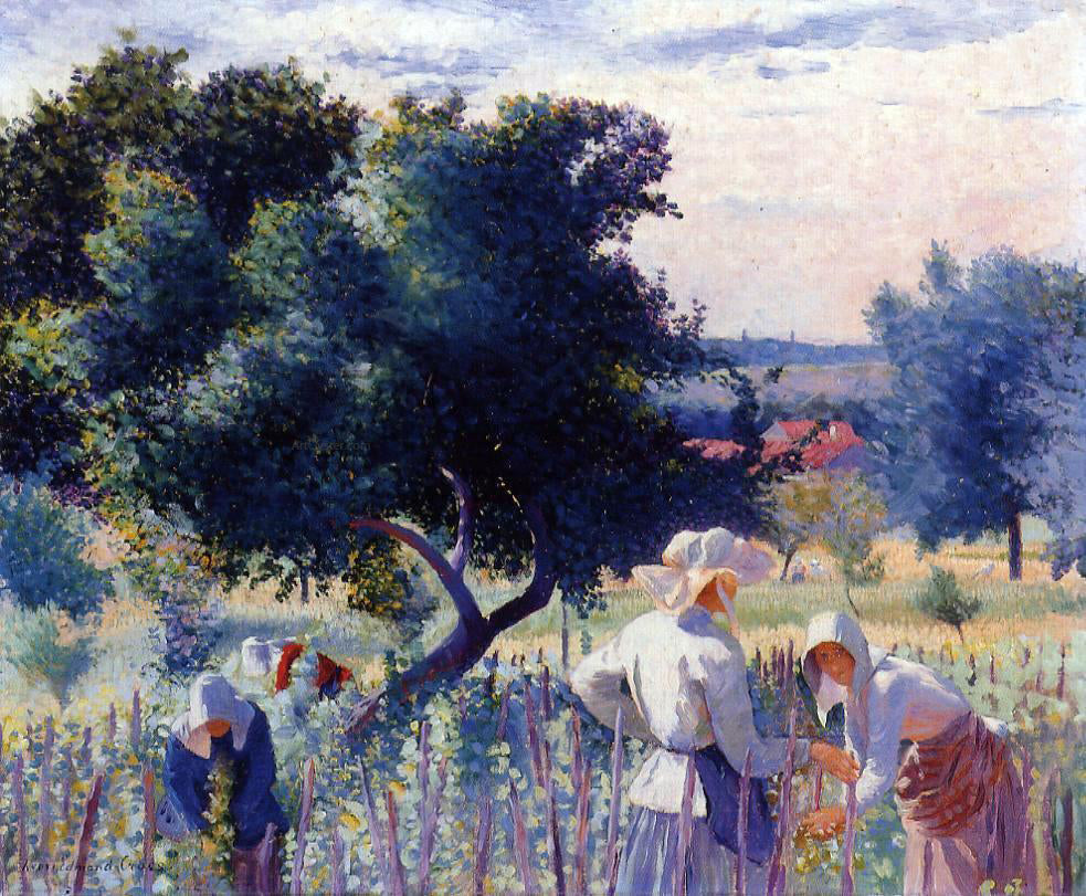 Henri Edmond Cross Femmes Liant La Vigne - Canvas Print