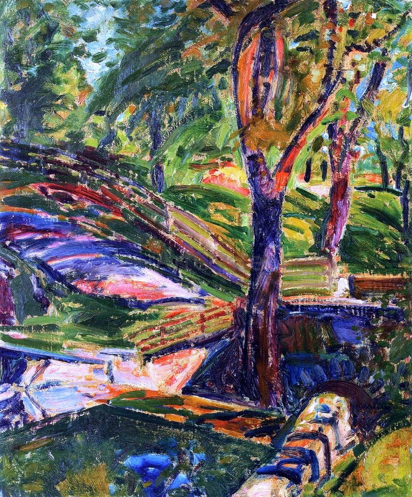Alfred Henry Maurer Fenced Landscape - Canvas Print