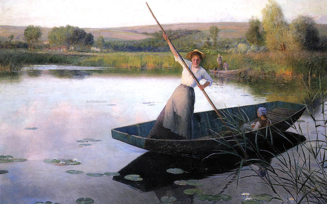 Frank C Penfold Ferry at Longpre - Canvas Print