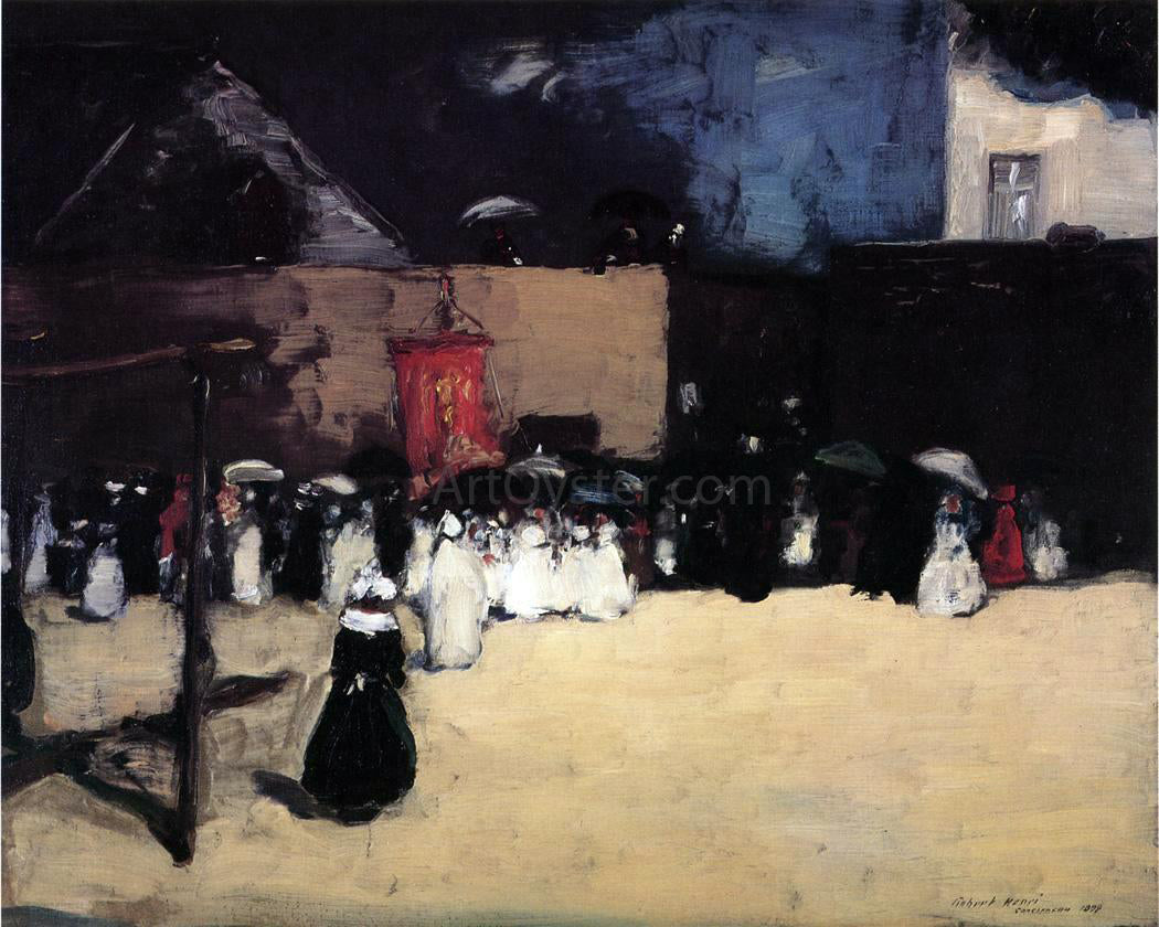 Robert Henri Fete du Dieu - Concarneau - Canvas Print