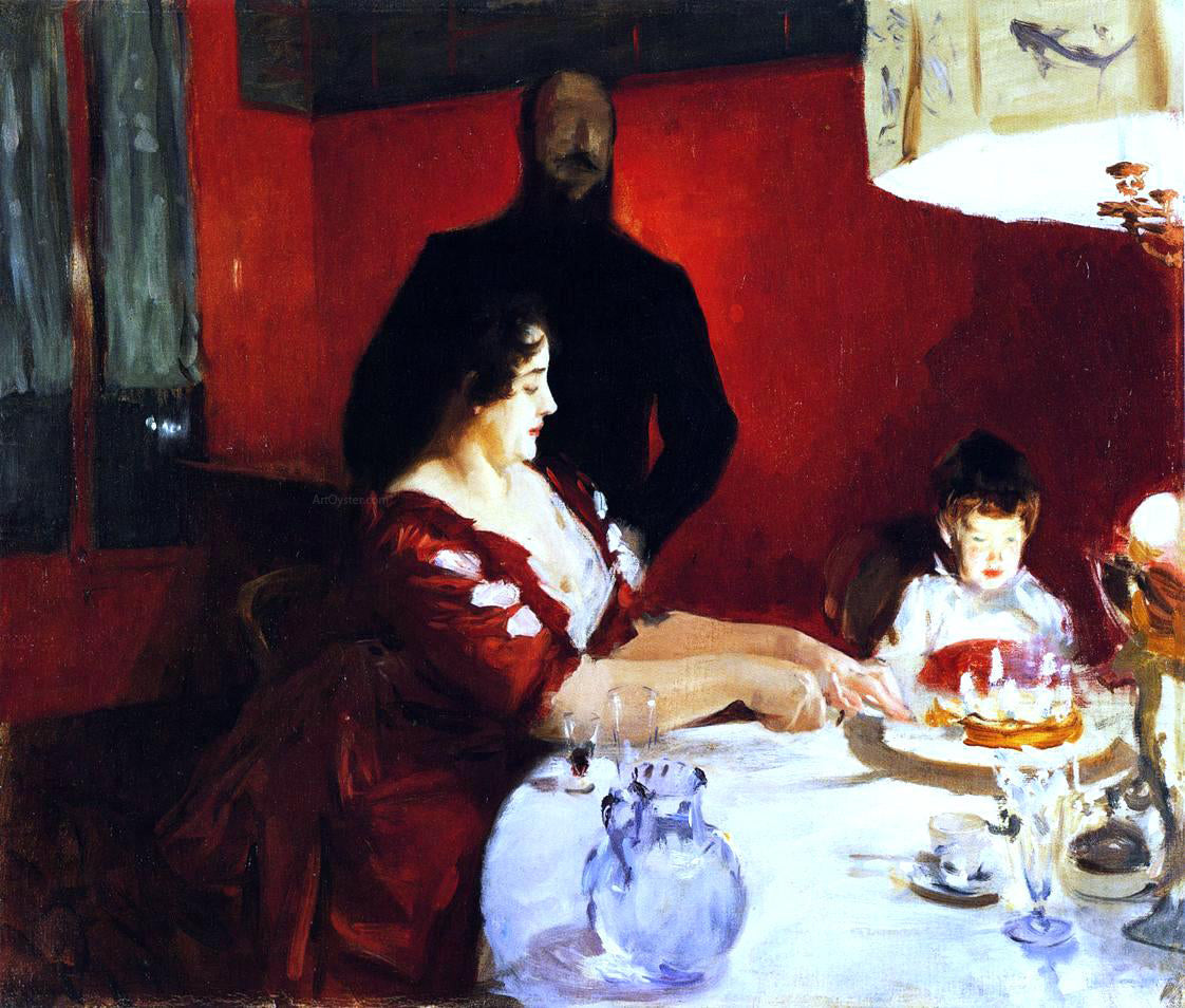 John Singer Sargent Fete Famillale: The Birthday Party - Canvas Print
