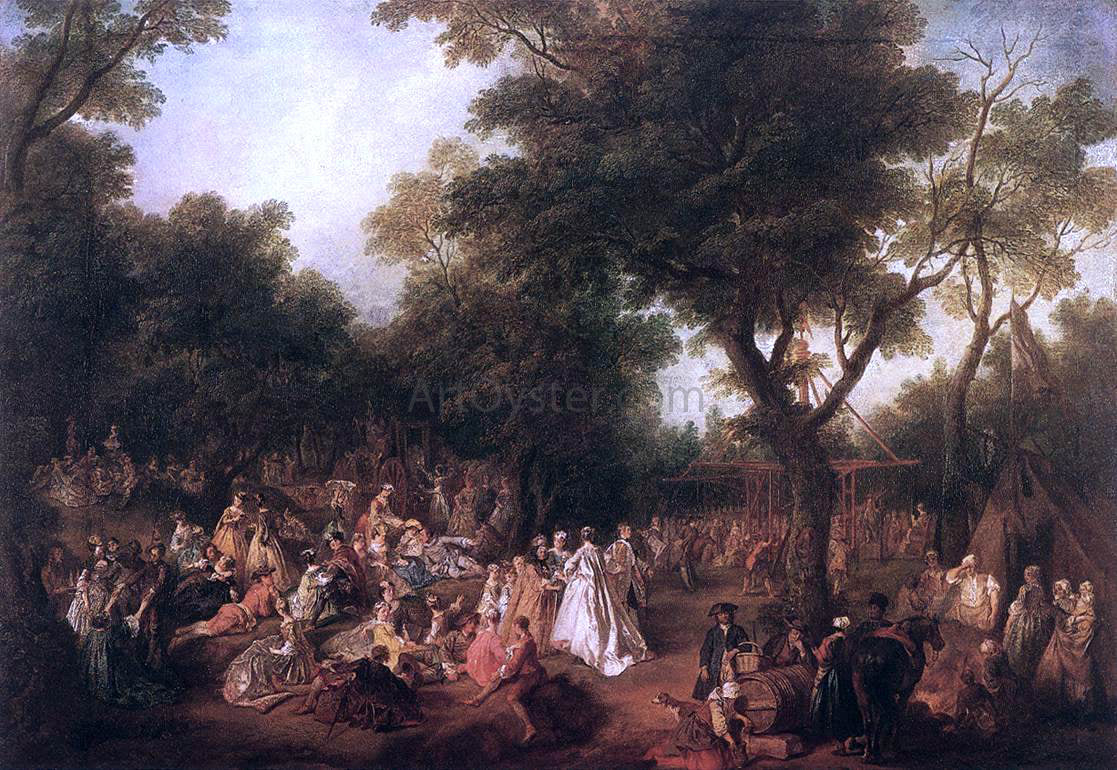 Nicolas Lancret Fete in a Wood - Canvas Print