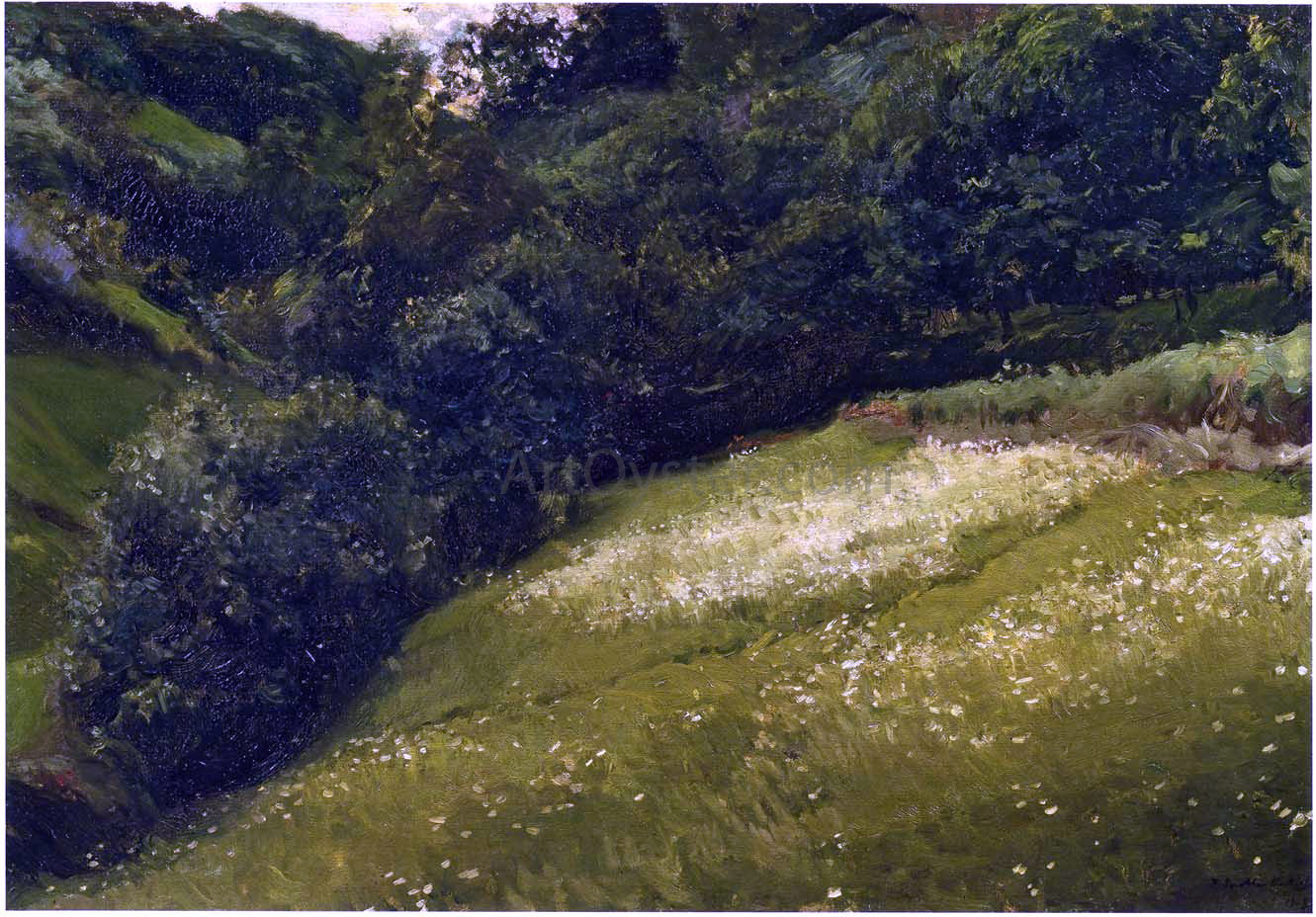 Joaquin Sorolla Y Bastida Field in Asturias - Canvas Print