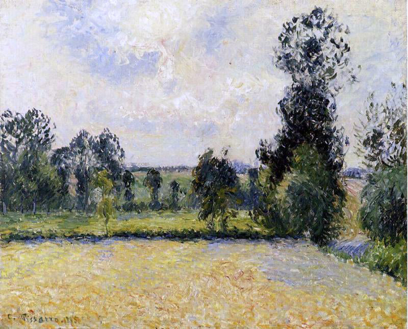 Camille Pissarro Field of Oats in Eragny - Canvas Print