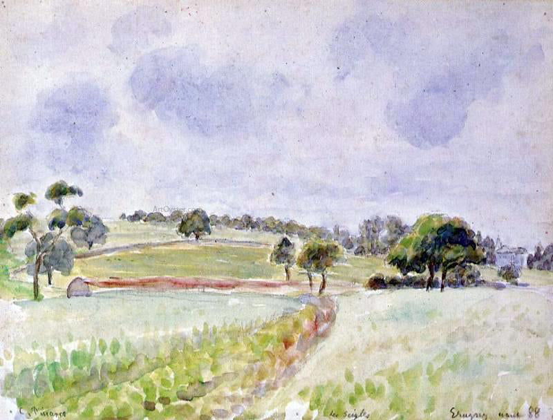 Camille Pissarro Field of Rye - Canvas Print