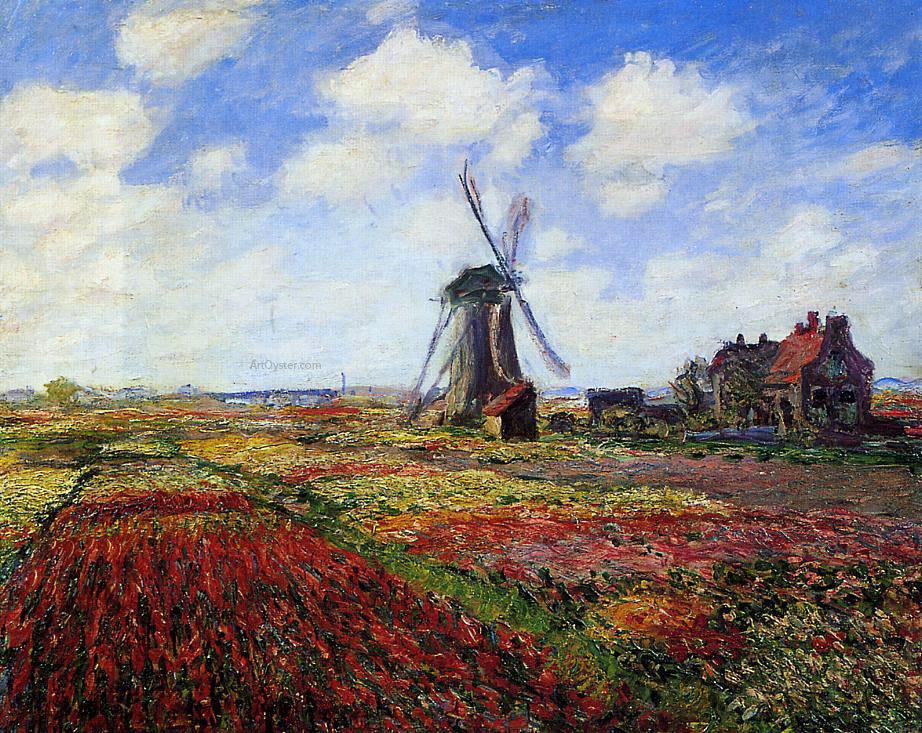 Claude Oscar Monet A Field of Tulips in Holland - Canvas Print