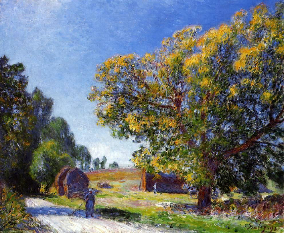 Alfred Sisley Fields around the Forest - Canvas Print