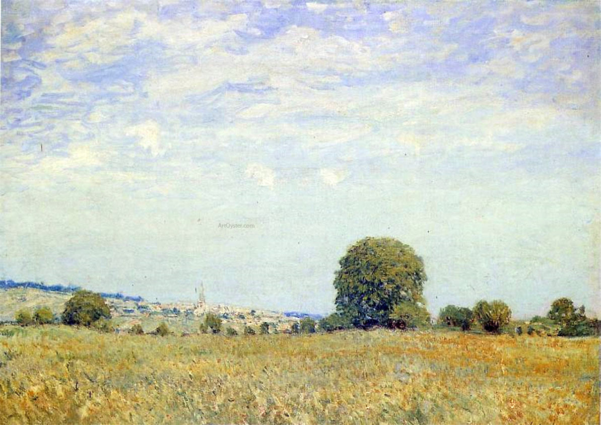 Alfred Sisley Fields at Saint Cloud - Canvas Print