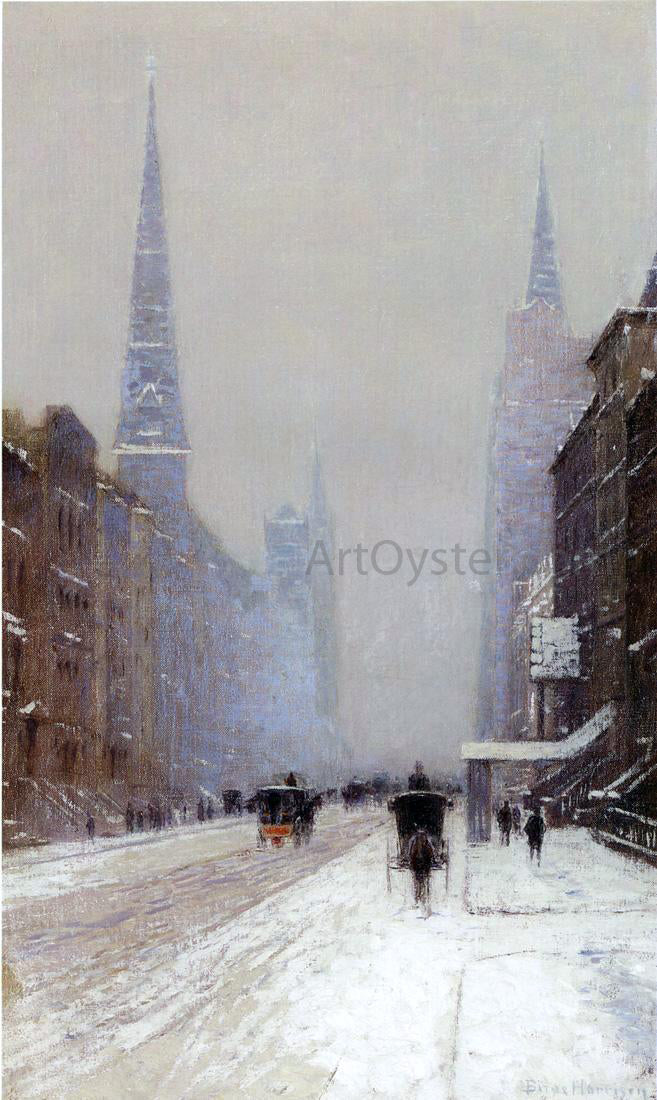 Lowell Birge Harrison Fifth Avenue in Winter - Canvas Print