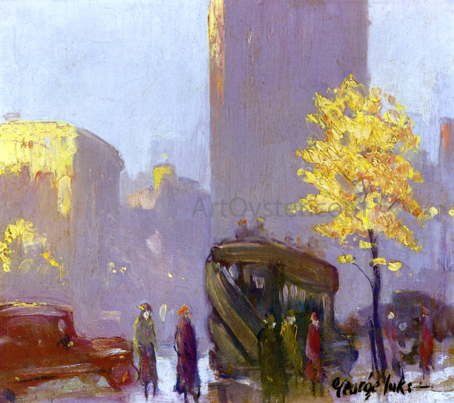 George Luks Fifth Avenue, New York - Canvas Print