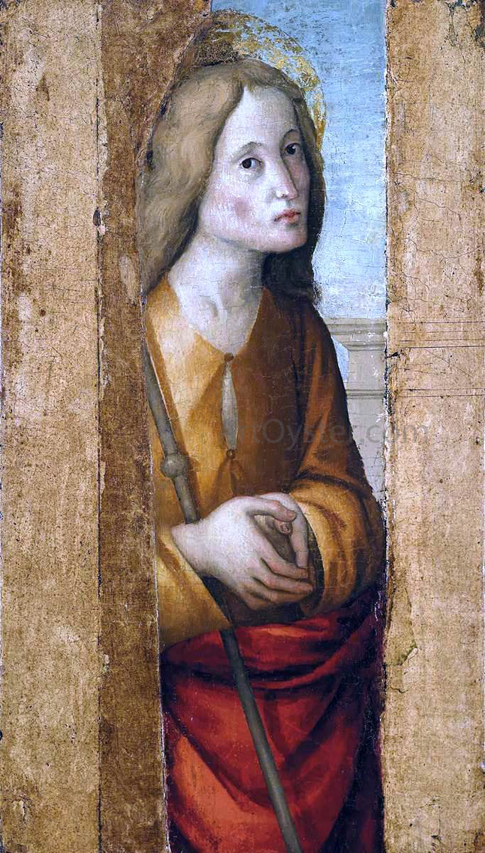 Macrino D'Alba Figure of a Saint - Canvas Print