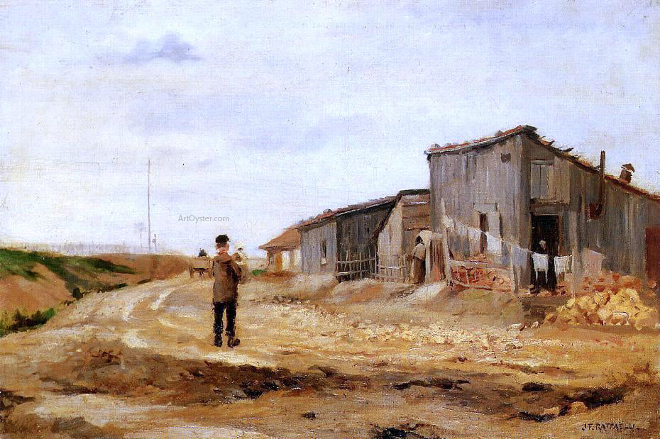 Jean-Francois Raffaelli Figures in a Landscape - Canvas Print