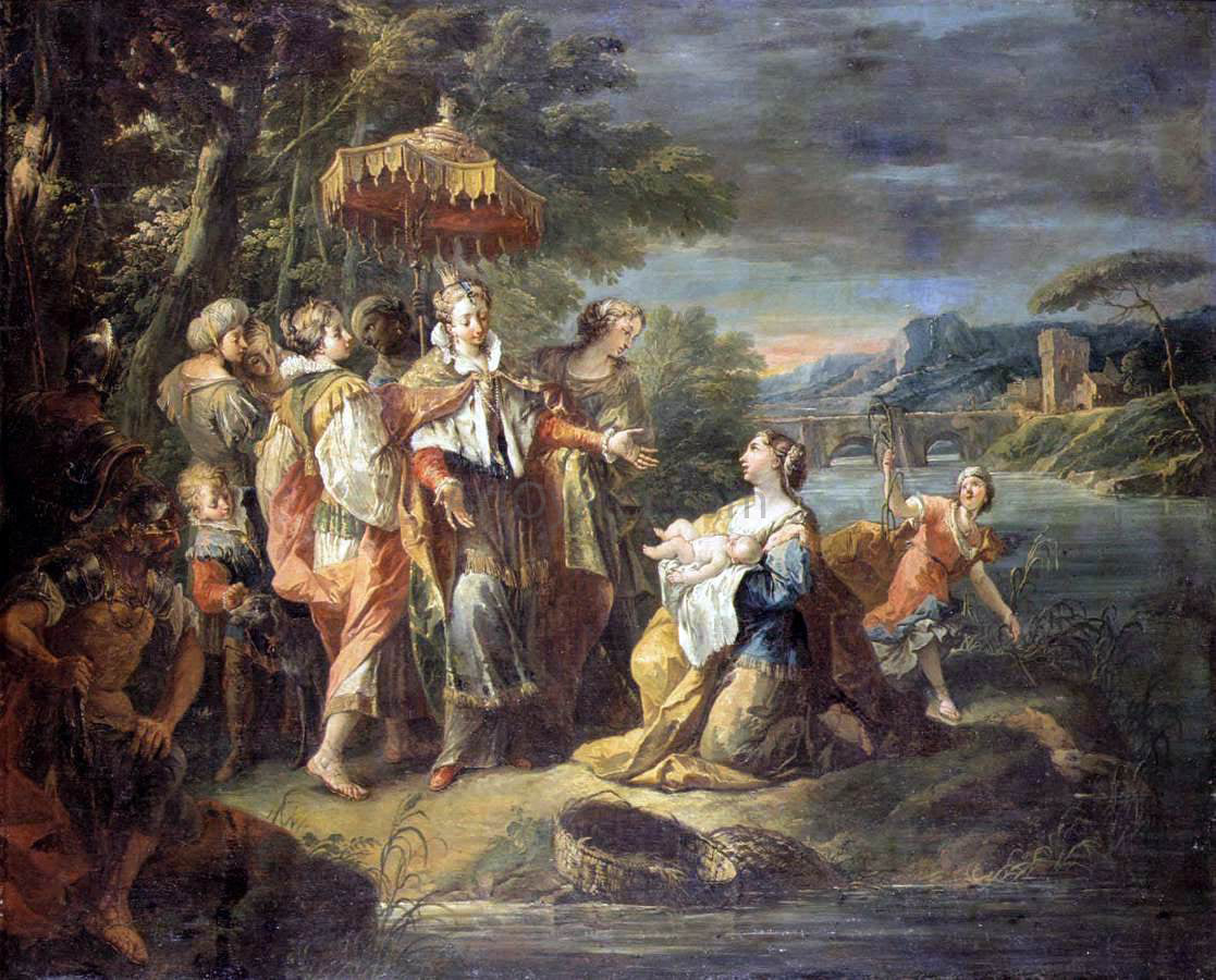Gaspare Diziani Finding of Moses - Canvas Print