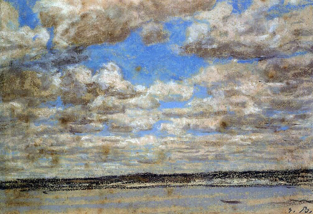 Eugene-Louis Boudin Fine Weather, White Clouds - Canvas Print