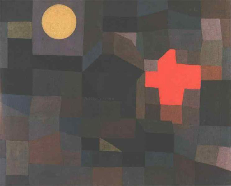Paul Klee Fire Full Moon - Canvas Print