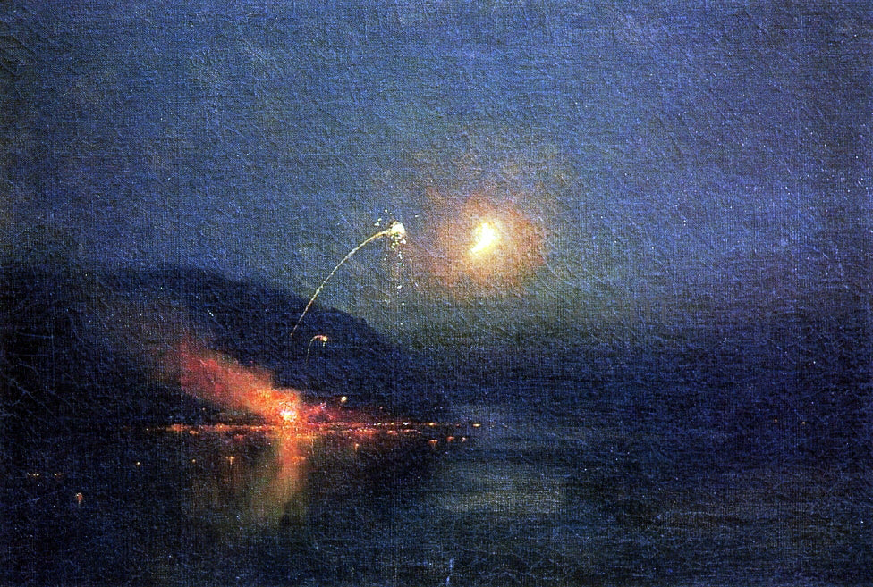 James Henry Moser Fireworks Across the Potomac - Canvas Print
