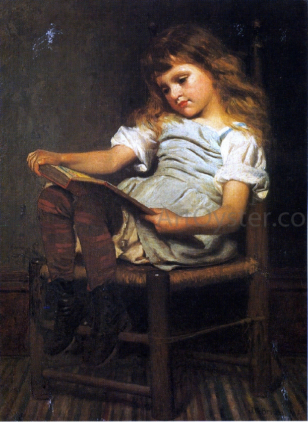 John George Brown First Reader - Canvas Print