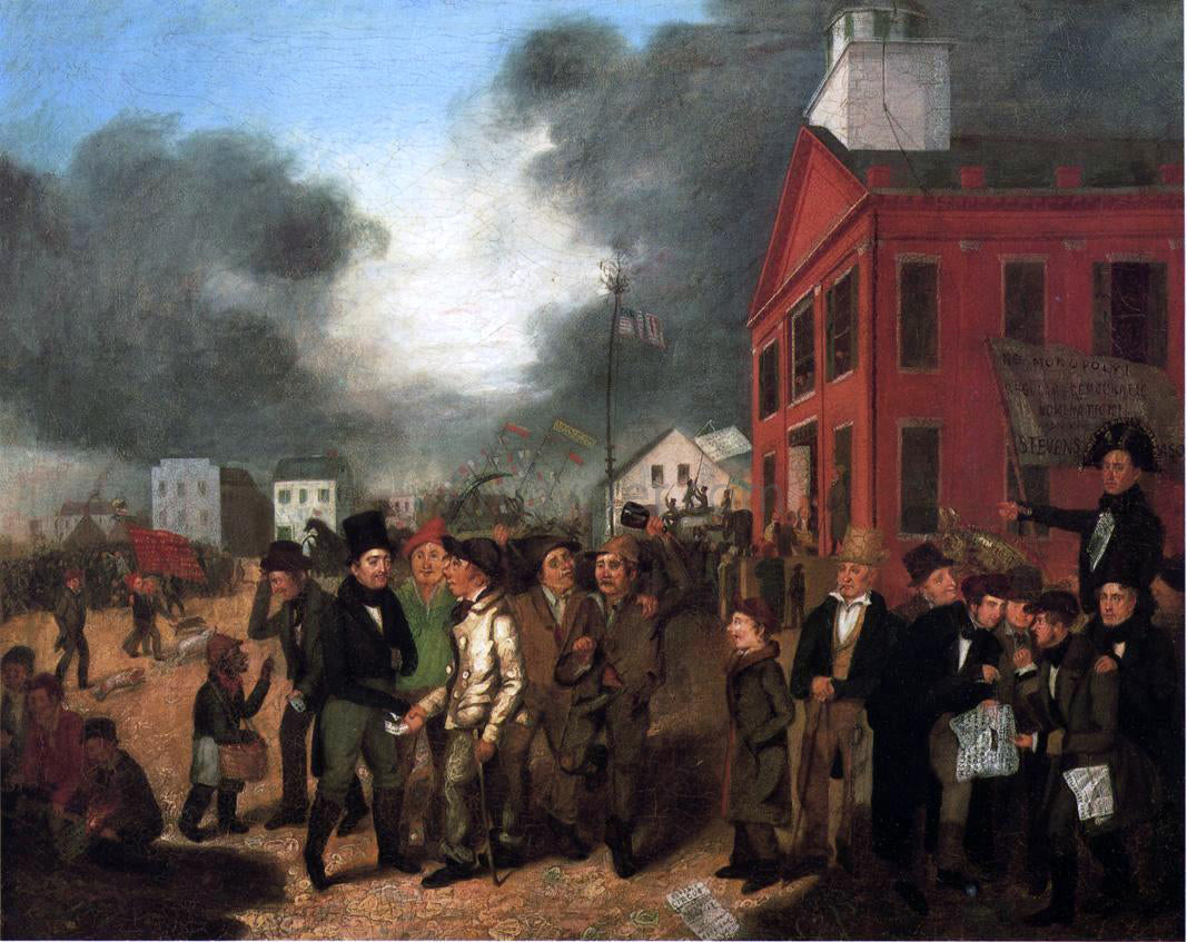 Thomas Mickell Burnham First State Election, Michigan, 1837 - Canvas Print