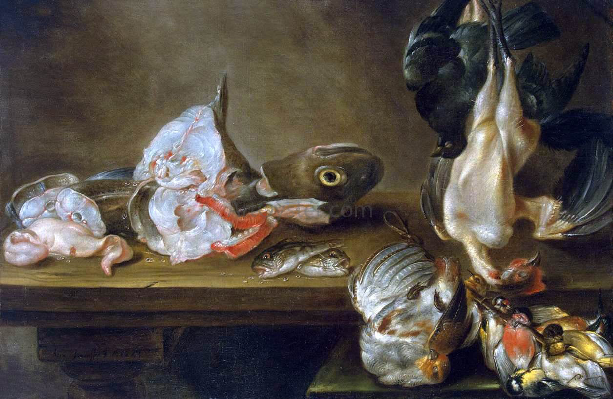 Alexander Adriaenssen Fish and Dead Game - Canvas Print