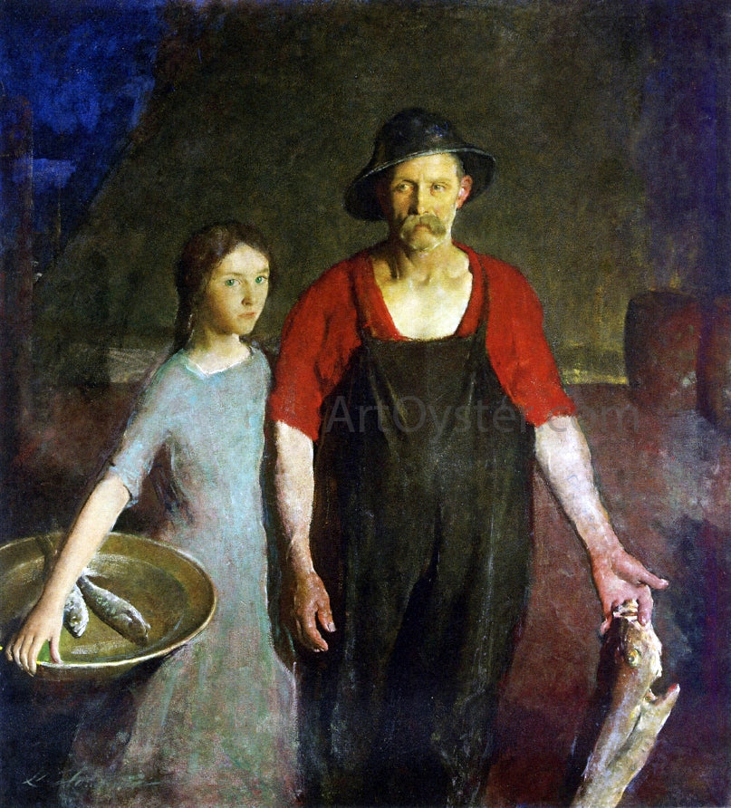 Charles Webster Hawthorne A Fisherman and His Daughter - Canvas Print