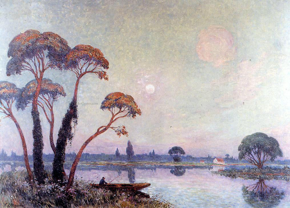 Ferdinand Du Puigaudeau Fishermen by the Banks of the Loire - Canvas Print