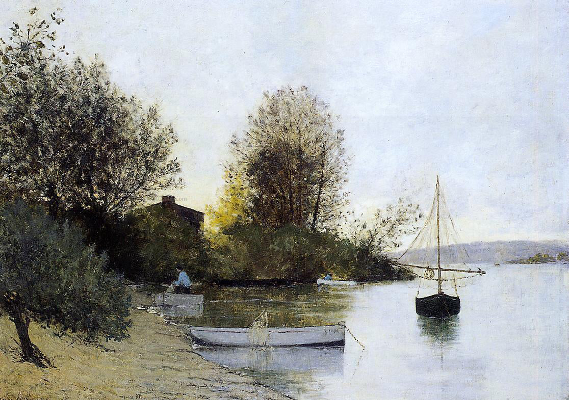 Maxime Maufra Fishermen on the Banks of the Loire - Canvas Print