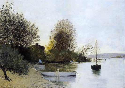 Maxime Maufra Fishermen on the Banks of the Loire - Canvas Print