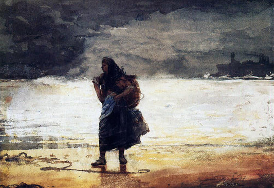 Winslow Homer Fisherwoman - Canvas Print