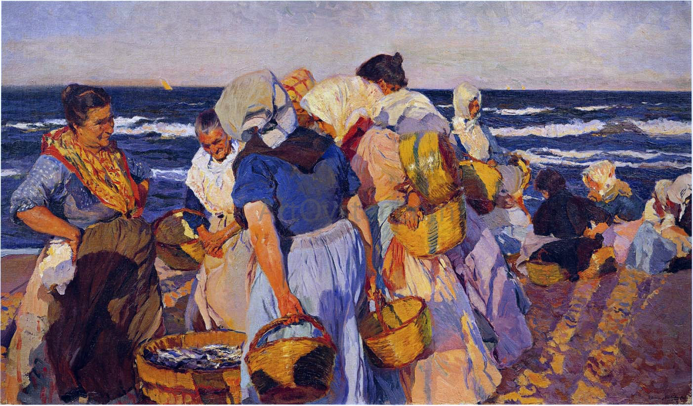 Joaquin Sorolla Y Bastida Fisherwomen - Canvas Print